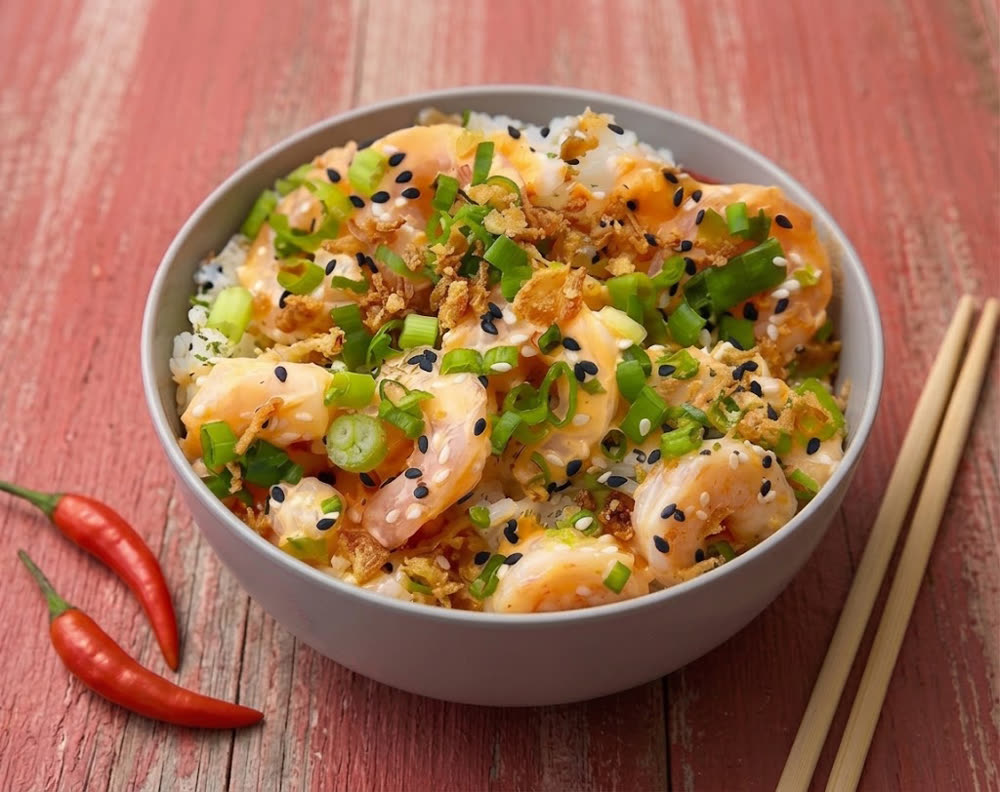 Volcano Shrimp bowl