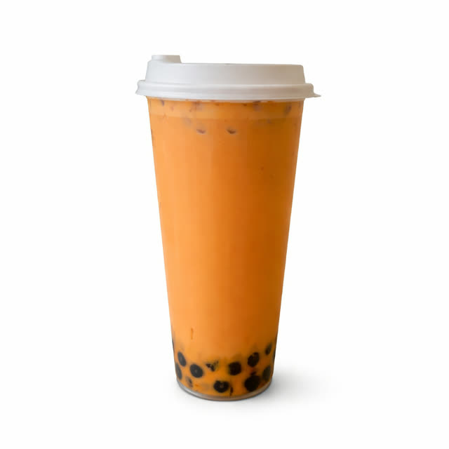 Sunset Thai Tea boba at Kona Poké Sanford