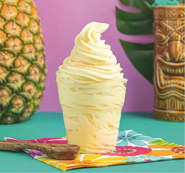 Kona Poké Dole Whip pineapple soft serve in a cup